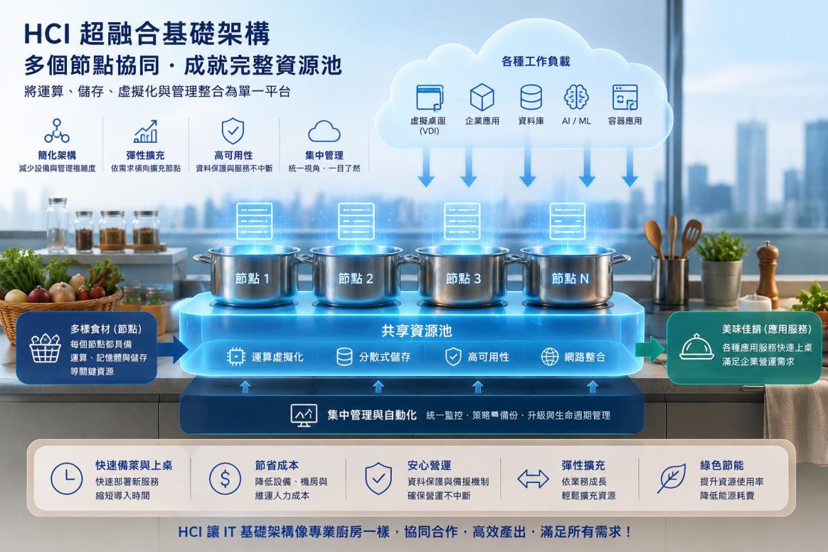 HCI 超融合基礎架構與企業私有雲集中管理應用情境