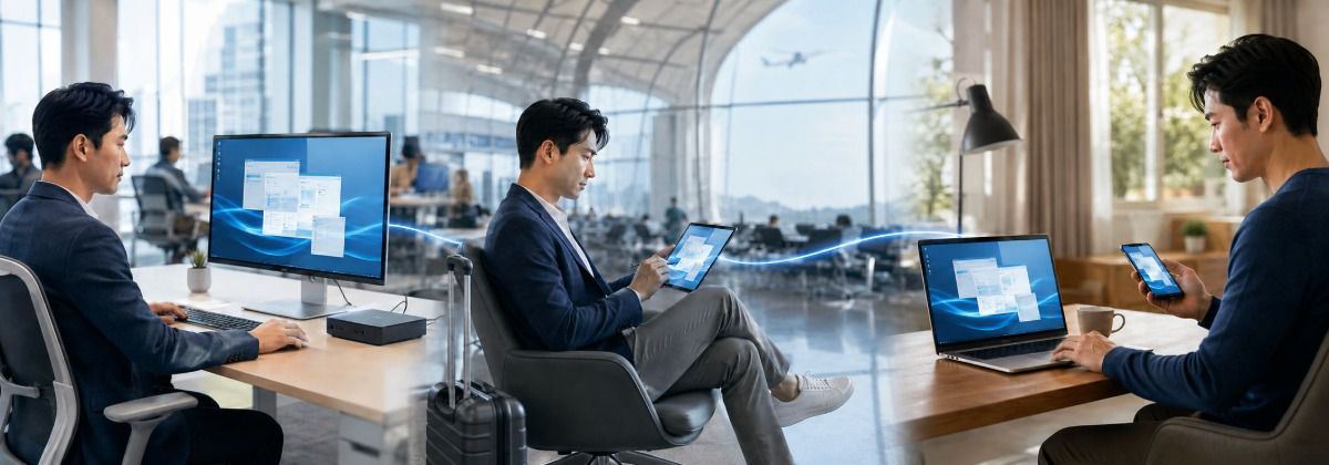 VDI 虛擬桌面讓使用者從辦公室、移動途中與居家環境安全存取一致的工作桌面